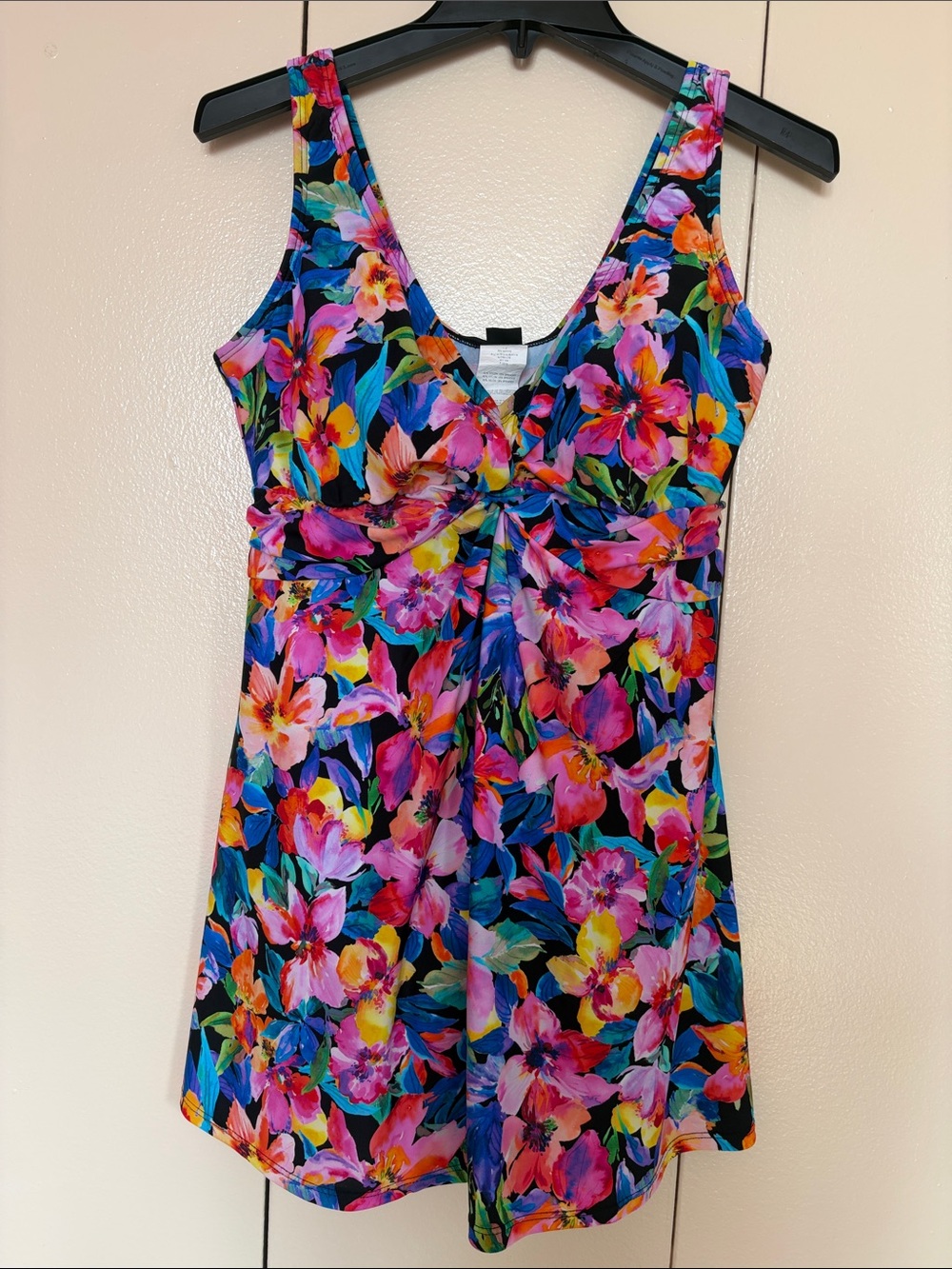 Island Escape Multicolor Floral V-Neck One-Piece Swimdress